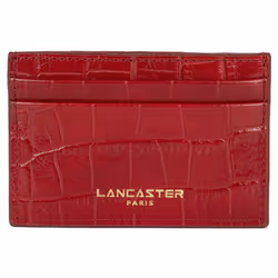 Lancaster - Porte-cartes - Exo - Carmin - Cuir de vachette grainé