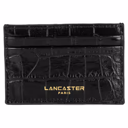 Lancaster - Porte-cartes - Exo - Noir - Cuir de vachette grainé