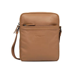 Lancaster - Petit sacoche - Soft Vintage Homme - Camel - Cuir de vachette pleine fleur