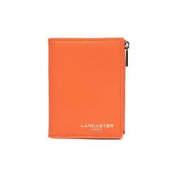 Lancaster - Portefeuille - Sierra PM - Orange - Refente de cuir de vachette grainé