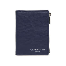 Lancaster - Portefeuille - Sierra PM - Bleu foncé - Refente de cuir de vachette grainé