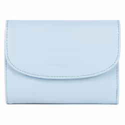 Lancaster - Portefeuille dos à dos - Paris PM - Bleu fumé - Cuir de vachette lisse