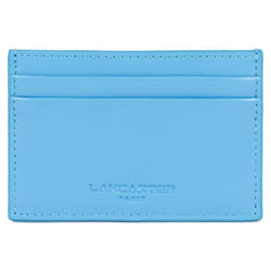 Lancaster - Porte-cartes - Paris PM - Bleu atoll - Cuir de vachette lisse
