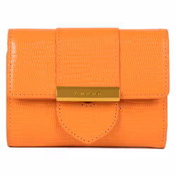 Lancaster - Portefeuille - Exo Ily - Abricot - Lézard - Cuir de vachette grainé