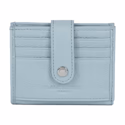 Lancaster - Porte-cartes - Foulonné PM - Bleu fumé - Cuir de vachette grainé