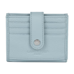 Lancaster - Porte-cartes - Foulonné PM - Bleu fumé - Cuir de vachette grainé