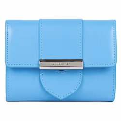 Lancaster - Portefeuille - Paris Ily - Bleu atoll - Cuir de vachette lisse