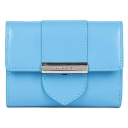 Lancaster - Portefeuille - Paris Ily - Bleu atoll - Cuir de vachette lisse