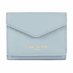 Lancaster - Mini portefeuille dos à dos - Dune - Bleu fumé - Cuir de vachette grainé