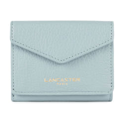 Lancaster - Mini portefeuille dos à dos - Dune - Bleu fumé - Cuir de vachette grainé