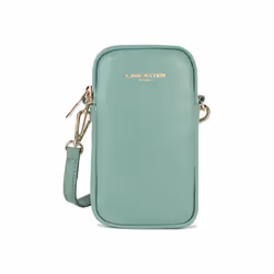 Lancaster - Pochette smartphone - Dune - Eucalyptus - Cuir de vachette grainé