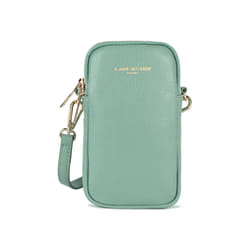 Lancaster - Pochette smartphone - Dune - Eucalyptus - Cuir de vachette grainé