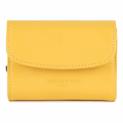 Lancaster - Portefeuille - Paris PM - Jaune - Cuir de vachette lisse