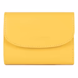 Lancaster - Portefeuille dos à dos - Paris PM - Jaune - Cuir de vachette lisse