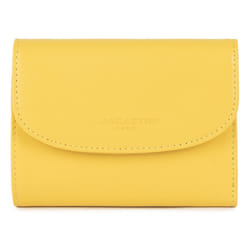 Lancaster - Portefeuille dos à dos - Paris PM - Jaune - Cuir de vachette lisse