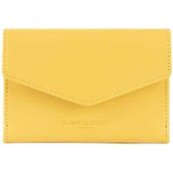Lancaster - Porte-cartes - Paris PM - Jaune - Cuir de vachette lisse