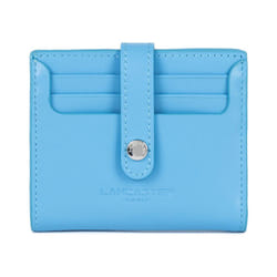 Lancaster - Porte-cartes - Paris PM - Bleu atoll - Cuir de vachette lisse