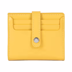 Lancaster - Porte-cartes - Paris PM - Jaune - Cuir de vachette lisse