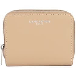 Lancaster - Portefeuille dos à dos - Smooth - Beige - Ecru - Refente de cuir de vachette lisse