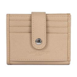 Lancaster - Porte-cartes - Foulonné PM - Beige foncé - Cuir de vachette grainé
