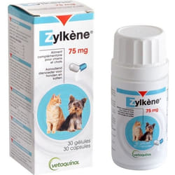 Complément nutritionnel - Vetoquinol - Zylkene - 75mg - 30 gélules - Pour Chien et Chat