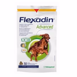 Complément nutritionnel - Vetoquinol - FLEXADIN 30 Bouchées - UC-II - Soulagement articulaire - Chien