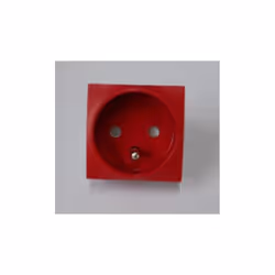Prise 2P+T 16A rotoclip rouge à détrompage inclinée 45° 250V AC 2M sans support ni plaque Altira SCHNEIDER ALB45214 ALTIRA PC ...