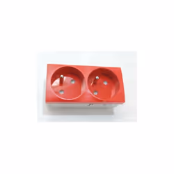 Bloc double prise 2X2P+T 16A à détrompage rouge format 45mm connexion auto Altira SCHNEIDER ELECTRIC ALB45224 Bloc prises cou ...