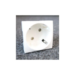 Schneider Electric - Prise 2P+T 16A standard Allemand (schuko) 45° blanc 9003 mécanisme 45x45mm sans support ni plaque altira