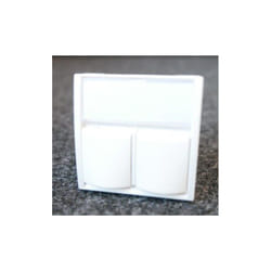 Schneider Electric - Enjoliveur double RJ45 (sans connecteur) Keystone-AMP blanc 9010 45x45mm altira