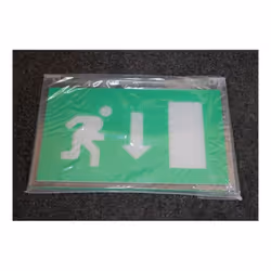 Ecran polycarbonate simple face symbole flèche bas largeur 260mm pour bloc de sécurité BAES à tranche à LED SCHNEIDER Ecran p ...