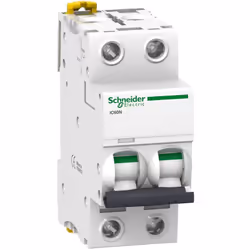 Disjoncteur 2P 16A Courbe C - Schneider A9F74216 Ce disjoncteur bipolaire de calibre 16A est équipé de bornes à vis . Issu de ...
