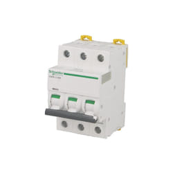 Disjoncteur modulaire tripolaire Schneider Acti9 iC60N 40A courbe C