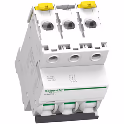 Disjoncteur 3P 32A courbe D - Schneider A9F75332 Ce disjoncteur triphasé de Calibre 32A est équipé de bornes À vis d'une capa ...