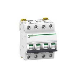 Schneider Electric - Schneider A9F75406 Disjoncteur 6 a - Acti9 - iC60N - 4P - Courbe d