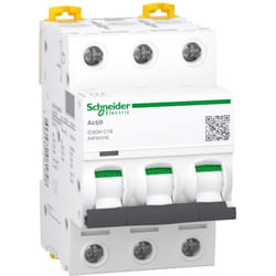 Schneider Electric - A9f84316 Schneider Ic60h Disjoncteur Triphasé Schneider 16a - 3p - Courbe c - 15ka - Bornes à Vis