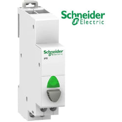 Schneider Electric - Bouton-poussoir lumineux 1 no gris + voyant - vert 110 à 230 vca - Acti9 - iPB- A9E18036 Schneider