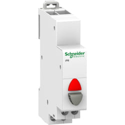 Schneider Electric - Acti9 iPB bouton-poussoir lumineux 1 nf gris + voyant rouge 110...230VCA schneider A9E18037
