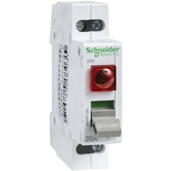 Schneider Electric - Acti9, iSW interrupteur de commande à voyant lumineux 230V 1P 20A 250VCA - A9S61120