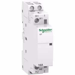 Contacteur 16A - 1NO+1NF - Bobine 24Vca - Schneider A9C22115 Le contacteur Acti 9 iCT est fabriqué en France en Normandie par ...