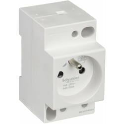 Schneider Electric - Prise de courant modulaire 16A 2P+T standard français 250V - A9A15306