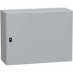Coffret acier laminé - HxLxP : 600 x 800 x 300mm - avec plaque passe-câbles Ce coffret métal est étanche IP66 , c'est-à-dire  ...