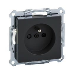 Schneider Electric - Merten M-Plan - prise 2P+T - nf - borne auto - anthracite (MTN2500-0414)
