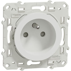 Schneider Electric - odace prise de courant 2P+T blanc a vis connexion vis schneider S520039
