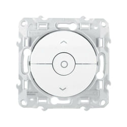Odace, interrupteur rupteur volet-roulant blanc 3 boutons montee/descente/stop 'a vis