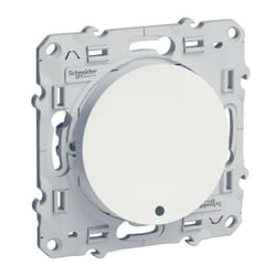 Schneider Electric - interrupteur va-et-vient témoin lumineux à transparence odace schneider blanc ral 9003 S520263