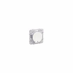 schneider electric s525276 : bouton poussoir lumineux à led bleu - 1 contact no 10 ampères - blanc - fixation par griffes. ca ...