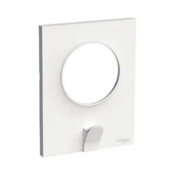 Schneider Electric - Odace Styl Pratic plaque Blanc avec crochet multi-usage 1 poste schneider S520722