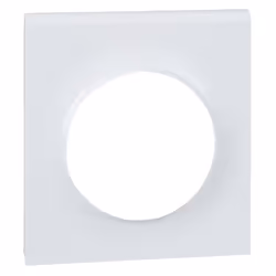 Odace - Styl - plaque - blanc (RAL 9003) - 1 poste - H 93mm - L 85mm - P 11.5 - IK04 - IP21 D - sans halogène