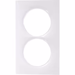Odace - Styl - plaque - blanc (RAL 9003) - 2 postes vertical 57mm - lot de 5 - Vente par quantité indivisible de 1 - IK04 - I ...